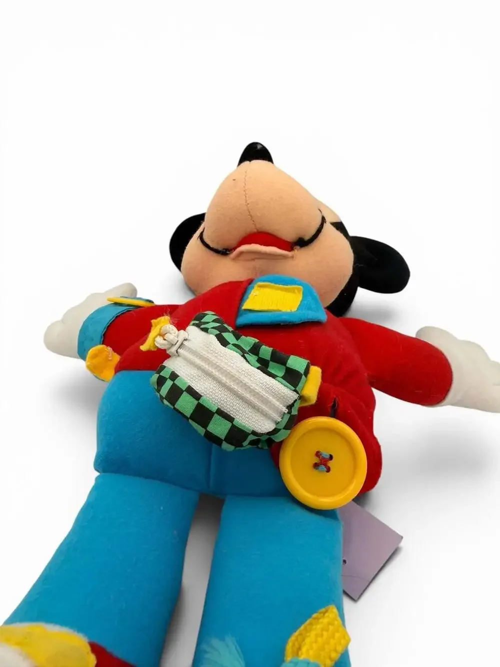 Vintage 1993 Mattel Disney Mickey Mouse Learn to Dress Educational Plush Doll
